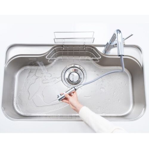 Chậu Rửa Bát Konox Tari 9051SM – Inox SUS304 Dày 1.2mm – Phủ Mạ Crom 8 Ảnh thực tế chậu rửa bát inox 1 hố Konox TARI 9051SR Basic