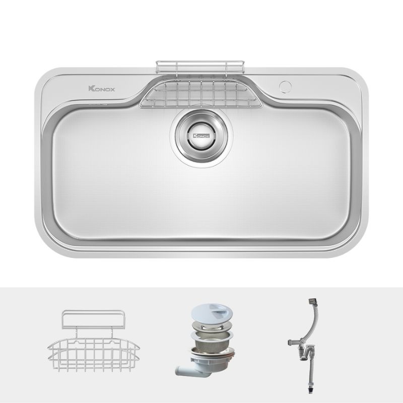 Chậu Rửa Bát Konox Tari 9051SM – Inox SUS304 Dày 1.2mm – Phủ Mạ Crom 5 Phụ kiện chậu rửa bát inox 1 hố Konox TARI 9051SR Basic