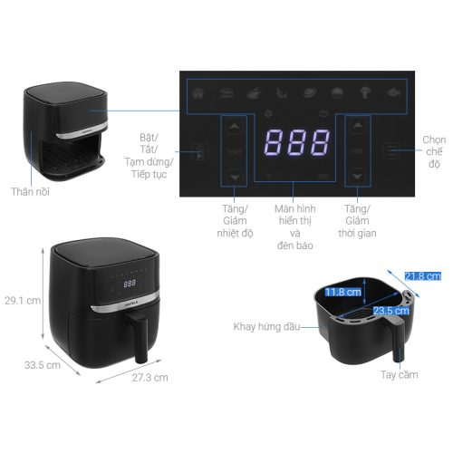 Nồi Chiên Không Dầu 5.7L Hafele AF-T5A 535.43.713, Điều khiển cảm ứng, Bảo hành 12 tháng 17 vn 11134275 7ras8 mcllkfrfy6jxd3