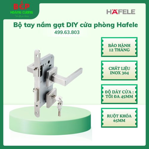 Bộ Khóa Tay Nắm Đế Dài Hafele 499.62.503