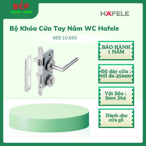 Bộ khóa tay nắm cửa vệ sinh Hafele 489.10.660