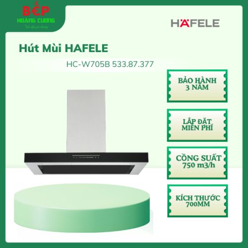 Máy Hút Mùi Áp Tường HC-W705B Hafele 533.87.377 – Cảm Biến Vẫy Tay, Động Cơ Inverter, Thiết Kế Hiện Đại
