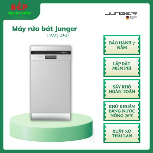Junger Máy rửa bát đĩa 10 bộ DWJ-450 - công nghệ Đức, rửa êm 44dB, tiết kiệm nước