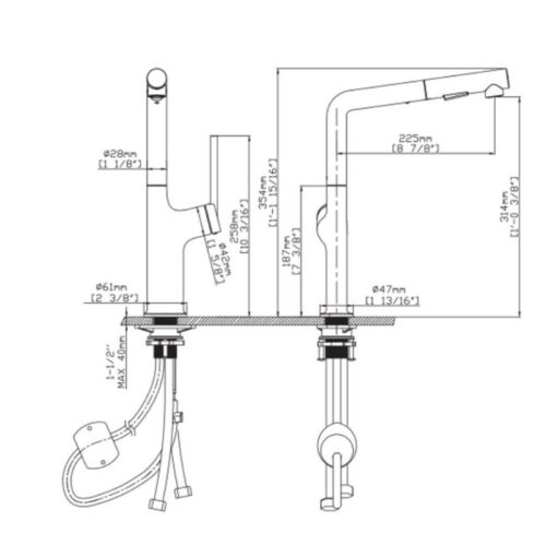 Ảnh 2D Kluger KLF0010B có dây rút