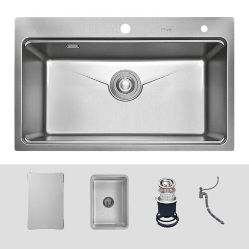 Chậu rửa bát Kluger K800 SERIES KW8181FS – S81 Plus, Bề mặt LINEN dập nổi, Bảo hành 10 năm 10 Ảnh chậu rửa bát 1 hố Kluger KW8181FS-S81 Plus