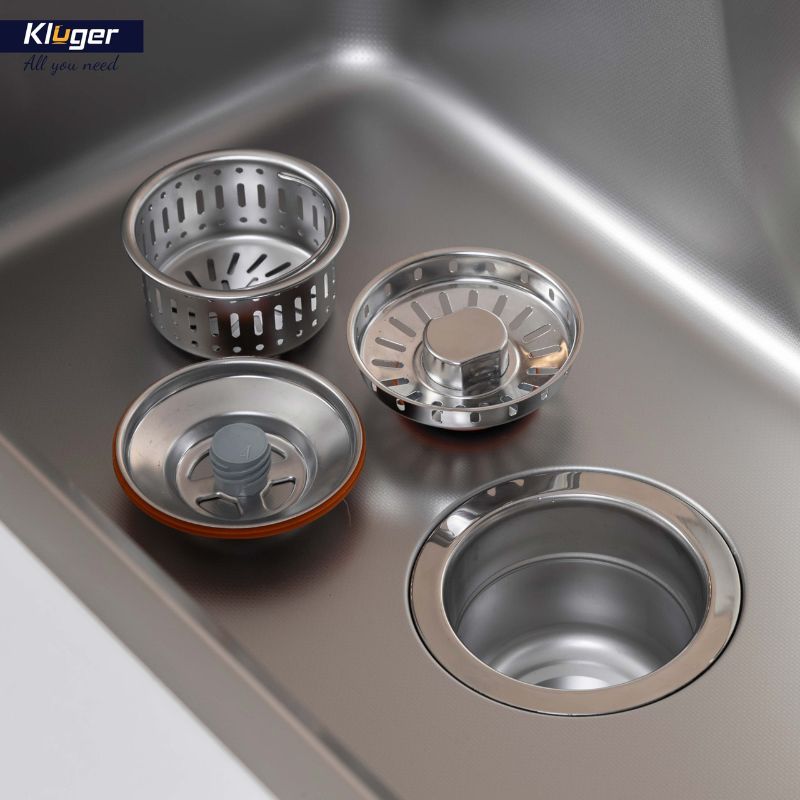 Chậu rửa bát Kluger K900 Series KW8191FS – S79, Bề mặt LINEN dập nổi, Bảo hành 10 năm 6 Ảnh chậu rửa bát 1 hố Kluger KW8191FS-S79