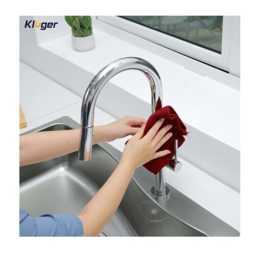 Vòi rửa bát Kluger JADE Series KLF0010C, Xoay 360 độ, điều chỉnh nóng/lạnh 15 Ảnh Kluger KLF0010C có dây rút