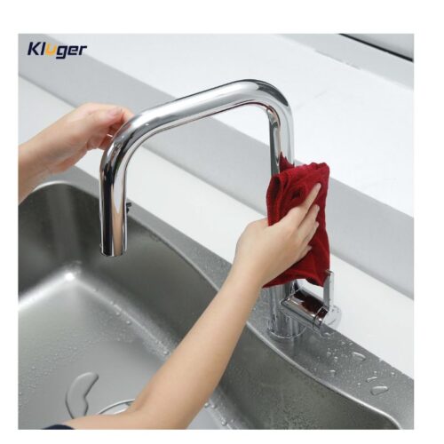 Vòi rửa bát dây rút thế hệ mới Kluger LEO Series KLF0015C, Xoay 360 độ, điều chỉnh nóng/lạnh 15 Ảnh Kluger KLF0015C có dây rút