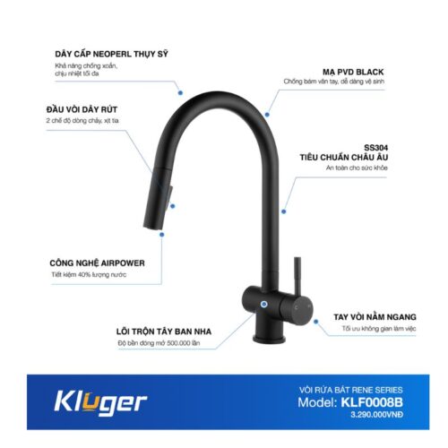 Ảnh thành phần Kluger KLF0008B có dây rút