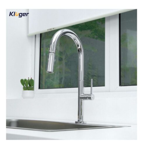 Vòi rửa bát Kluger JADE Series KLF0010C, Xoay 360 độ, điều chỉnh nóng/lạnh 12 Ảnh vòi Kluger KLF0010C có dây rút