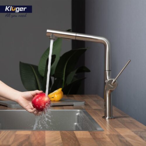 Vòi rửa bát dây rút nóng/lạnh Kluger AMBER Series KLF0001S Xoay 360 độ 13 Ảnh vòi rửa bát nóng lạnh Kluger KLF0001S có dây rút