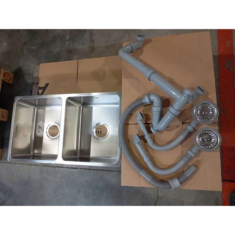 Chậu Rửa Chén HAFELE 567.24.140, Hai Hộc Inox 304 Lắp Âm 7 Bộ phụ kiện chậu rửa bát inox 2 hố Hafele 567.24.140