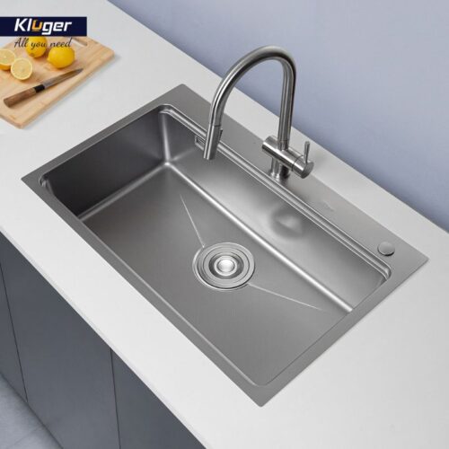 Chậu rửa bát Kluger K800 SERIES KW8181FS – S81 Plus, Bề mặt LINEN dập nổi, Bảo hành 10 năm 13 Chậu rửa bát 1 hố Kluger KW8181FS-S81 Plus