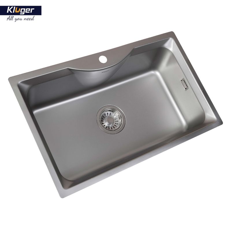 Chậu rửa bát Kluger K900 Series KW8191FS – S79, Bề mặt LINEN dập nổi, Bảo hành 10 năm 4 Chậu rửa bát 1 hố Kluger KW8191FS-S79