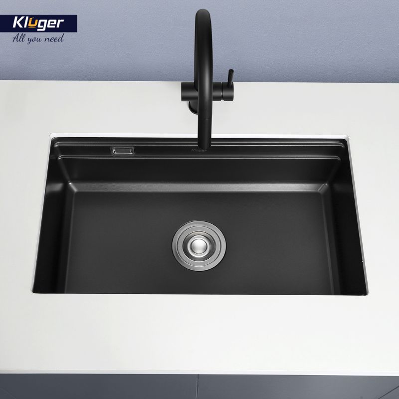 Chậu rửa bát Kluger K600 SERIES KWU8161FB – S76 Plus, Bề mặt LINEN dập nổi, Bảo hành 10 năm 6 Chậu rửa bát 1 hố Kluger KWU8161FB-S76 Plus