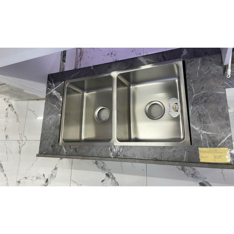Chậu Rửa Chén HAFELE 567.24.140, Hai Hộc Inox 304 Lắp Âm 6 Ảnh chậu rửa bát inox 2 hố Hafele 567.24.140