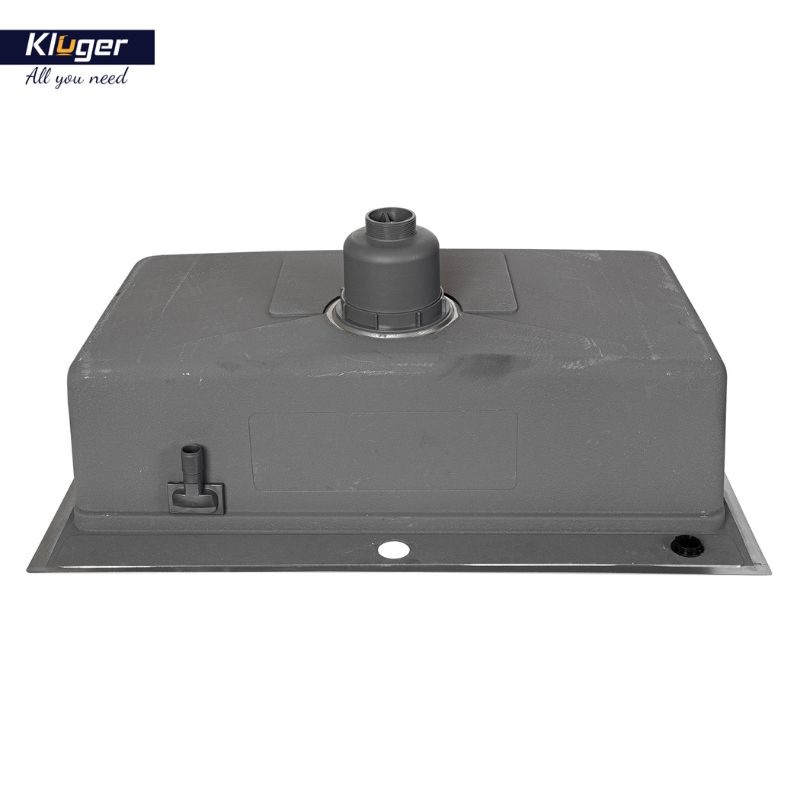 Chậu rửa bát Kluger K800 SERIES KW8181FS – S81 Plus, Bề mặt LINEN dập nổi, Bảo hành 10 năm 6 Mặt sau chậu rửa bát 1 hố Kluger KW8181FS-S81 Plus
