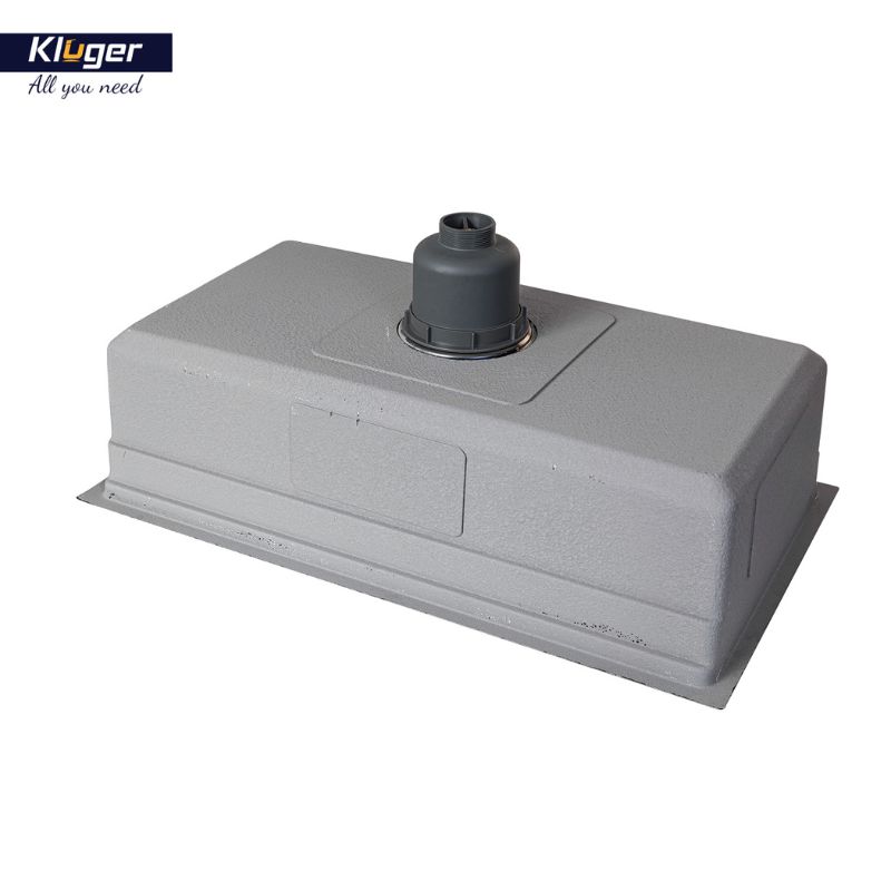 Chậu rửa bát Kluger K600 SERIES KWU8161FB – S76 Plus, Bề mặt LINEN dập nổi, Bảo hành 10 năm 5 Mặt sau chậu rửa bát 1 hố Kluger KWU8161FB-S76 Plus