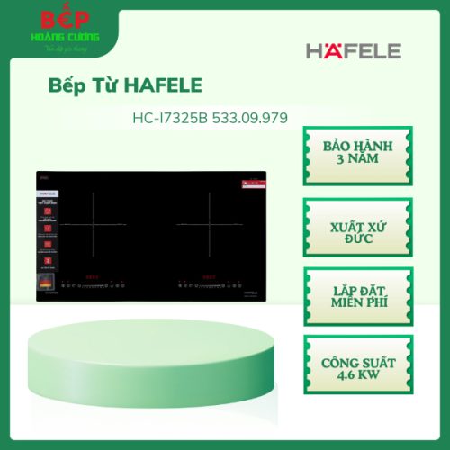 Hafele Bếp Từ Âm Đôi HC-I7325B 533.09.979 - Inverter giúp tiết kiệm, Lắp Đặt Miễn Phí