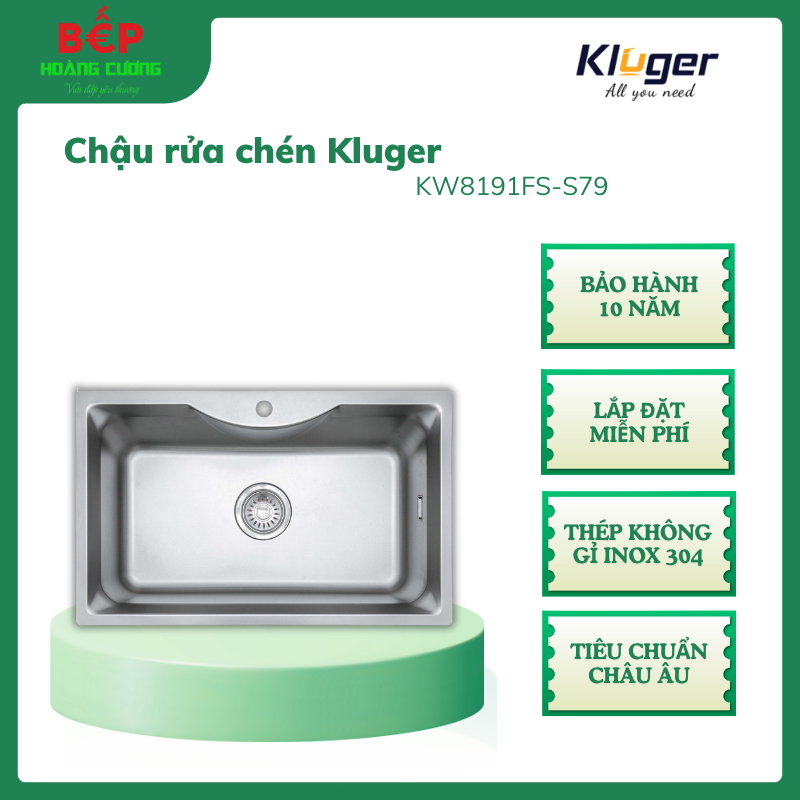 Chậu rửa bát Kluger K900 Series KW8191FS – S79, Bề mặt LINEN dập nổi, Bảo hành 10 năm 3 Chậu rửa bát Kluger K900 Series KW8191FS – S79, Bề mặt LINEN dập nổi, Bảo hành 10 năm