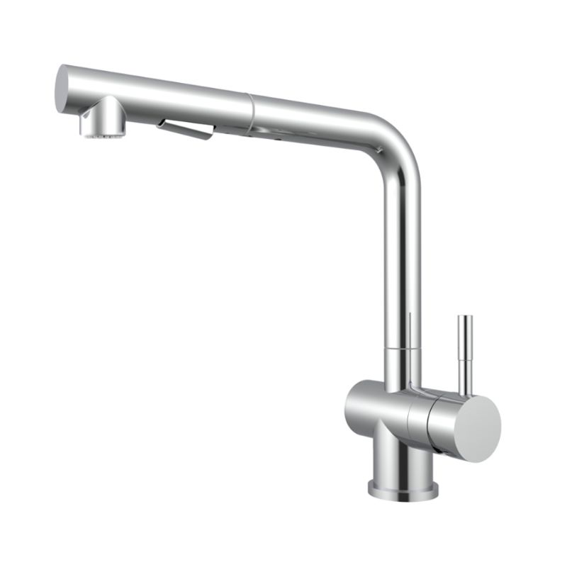 Vòi rửa bát dây rút thế hệ mới Kluger HOPE Series KLF0013C, Xoay 360 độ, điều chỉnh nóng/lạnh 3 Vòi rửa bát nóng lạnh Kluger KLF0013C có dây rút