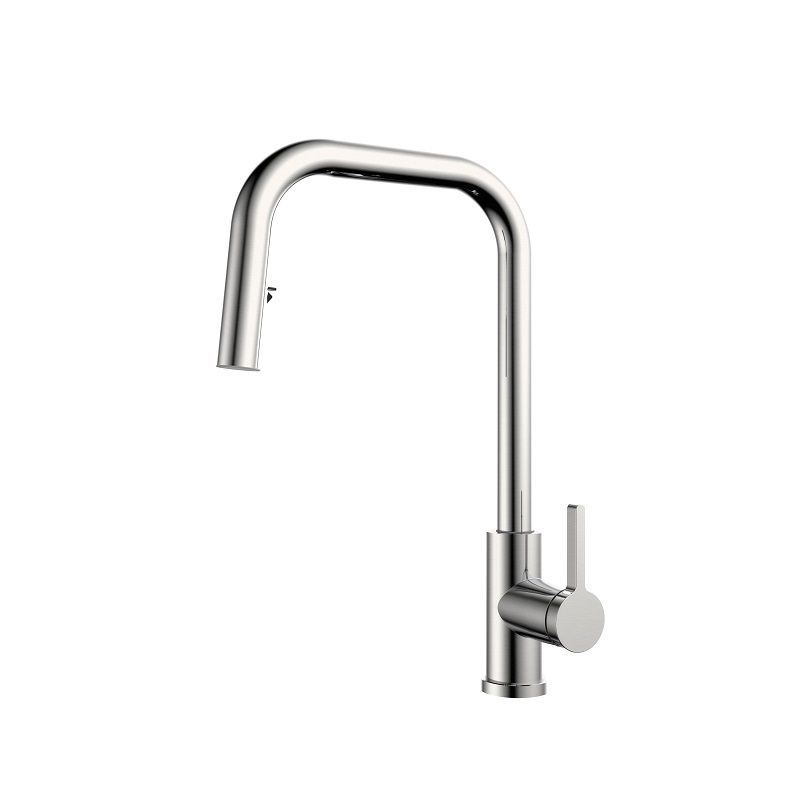 Vòi rửa bát dây rút thế hệ mới Kluger LEO Series KLF0015C, Xoay 360 độ, điều chỉnh nóng/lạnh 4 Vòi rửa bát nóng lạnh Kluger KLF0015C có dây rút