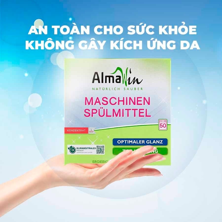 Almawin Bột Rửa Bát Hữu Cơ 1.25kg HMH.0190002 – Hương Chanh Tự Nhiên – Sản Xuất Tại Đức – Khử Mùi 5 Almawin Bột Rửa Bát 1.25kg Hữu Cơ – Hương Chanh, Làm Sạch Hiệu Quả, Sáng Bóng, An Toàn Cho Sức Khỏe