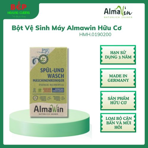 Almawin Bột Vệ Sinh Máy Giặt, Máy Rửa Bát Hữu Cơ 200g – Loại Bỏ Cặn Bẩn, An Toàn Cho Sức Khỏe