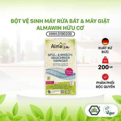 Almawin Bột Vệ Sinh Máy Giặt & Máy Rửa Bát Hữu Cơ 200g HMH.0190200 – Làm Sạch Cặn Canxi, Khử Mùi Hôi Hiệu Quả 8 Almawin Bột Vệ Sinh Máy Giặt, Máy Rửa Bát Hữu Cơ 200g – Loại Bỏ Cặn Bẩn, An Toàn Cho Sức Khỏe