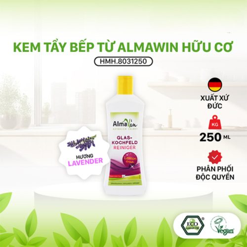 Almawin Kem Tẩy Rửa Bếp Từ Hữu Cơ 250ml HMH.8031250 – Hương Lavender Thơm Mát, Loại Bỏ Vết Bẩn Cứng Đầu 7 Almawin Kem Tẩy Bếp Từ Hữu Cơ 250ml – Hương Lavender - Sạch Bóng, Khử Mùi, Giữ Bếp Như Mới