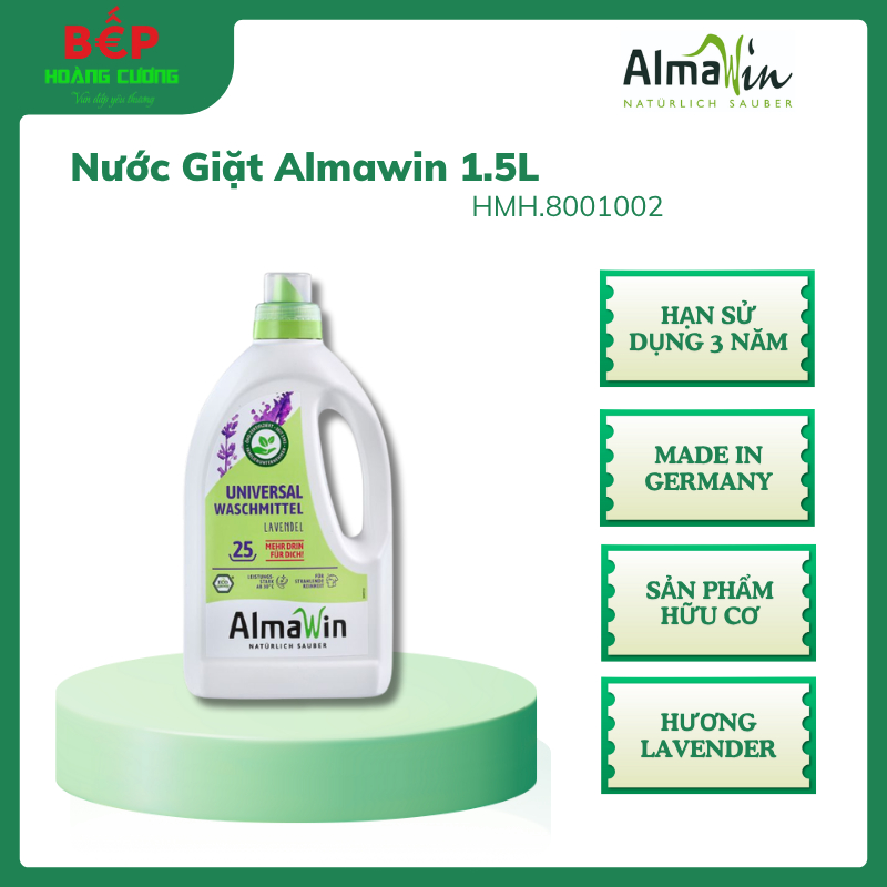 Almawin Nước Giặt Hữu Cơ 1.5L HMH.8001002 – Hương Lavender – Dành Cho Vải Màu Hỗn Hợp – Bảo Vệ Màu Sắc Vải 3 Almawin Nước Giặt Hữu Cơ Hương Lavender 1.5L – Giữ Màu Quần Áo – Thân Thiện Với Da Tay