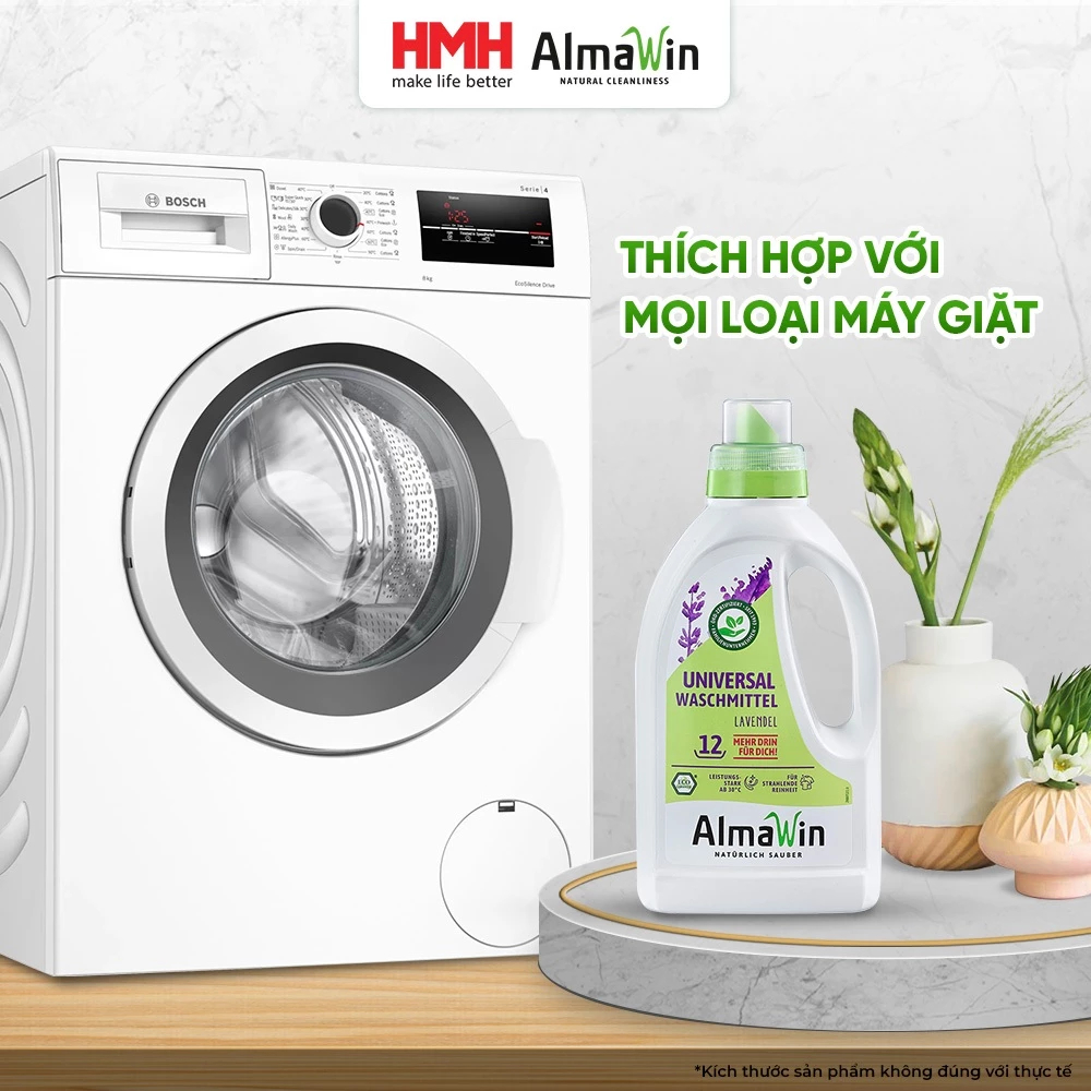 Almawin Nước Giặt Hữu Cơ 750ml HMH.8001750 – Hương Lavender – Dành Cho Vải Màu Hỗn Hợp – Bảo Vệ Màu Vải 5 Almawin Nước Giặt Hữu Cơ Hương Lavender – Làm Sạch, Bảo Vệ Màu Vải – Thân Thiện Với Da Tay
