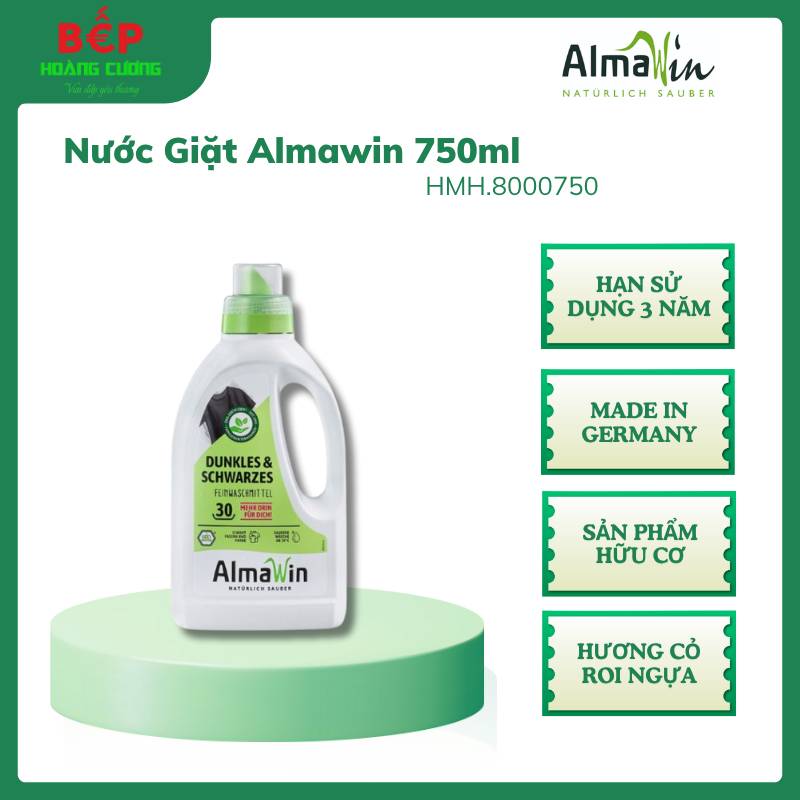 Almawin Nước Giặt Vải Đen Hữu Cơ 750ml HMH.8000750 – Hương Cỏ Roi Ngựa – Giặt Sạch Nhẹ Nhàng, Giữ Màu Bền Đẹp 3 Almawin Nước Giặt Vải Đen Hữu Cơ – Hương Cỏ Roi Ngựa 750ml – Giữ Màu, Sạch Mềm, An Toàn Cho Da