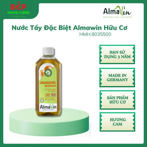 Almawin Nước Tẩy Đặc Biệt Hữu Cơ 500ml – Hương Cam Tự Nhiên – Làm Sạch Hiệu Quả, An Toàn