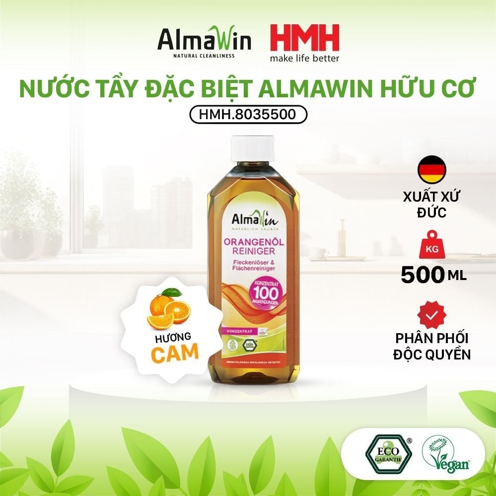 Almawin Nước Tẩy Hữu Cơ Hương Cam 500ml HMH.8035500 – Tẩy Sạch Vecni, Sơn, Dầu Nhớt – An Toàn Cho Sức Khỏe 6 Almawin Nước Tẩy Đặc Biệt Hữu Cơ 500ml – Hương Cam Tự Nhiên – Làm Sạch Hiệu Quả, An Toàn