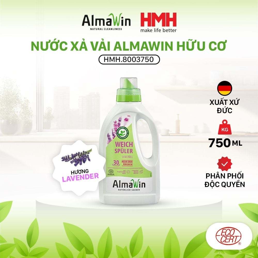Almawin Nước Xả Vải Hữu Cơ Lavender 750ml HMH.8003750 – Hương Oải Hương Dịu Nhẹ, Giúp Quần Áo Mềm Mại 5 Almawin Nước Xả Hữu Cơ Lavender 750ml – Mềm Mại, Thơm Dịu, Thân Thiện Với Da & Môi Trường