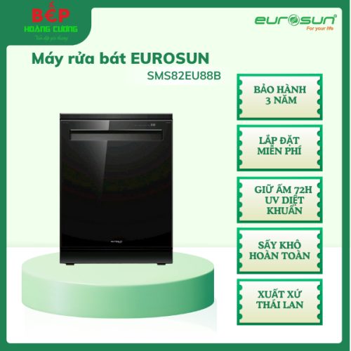 Máy rửa bát độc lập EUROSUN SMS82EU88B Serial 8+, 16 bộ, xuất xứ Thái Lan