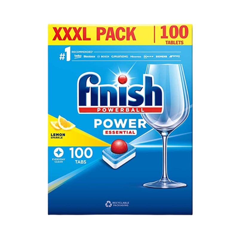 Finish Power All in One 100 viên – Viên rửa chén máy – Hòa tan nhanh – Sạch bóng không cặn 4 Viên rửa bát Finish Power All In One 100 viên