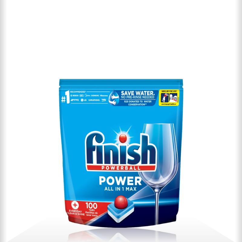 Finish Power All in One 100 viên – Viên rửa chén máy – Hòa tan nhanh – Sạch bóng không cặn 2 Viên rửa bát Finish Power All In One 100 viên