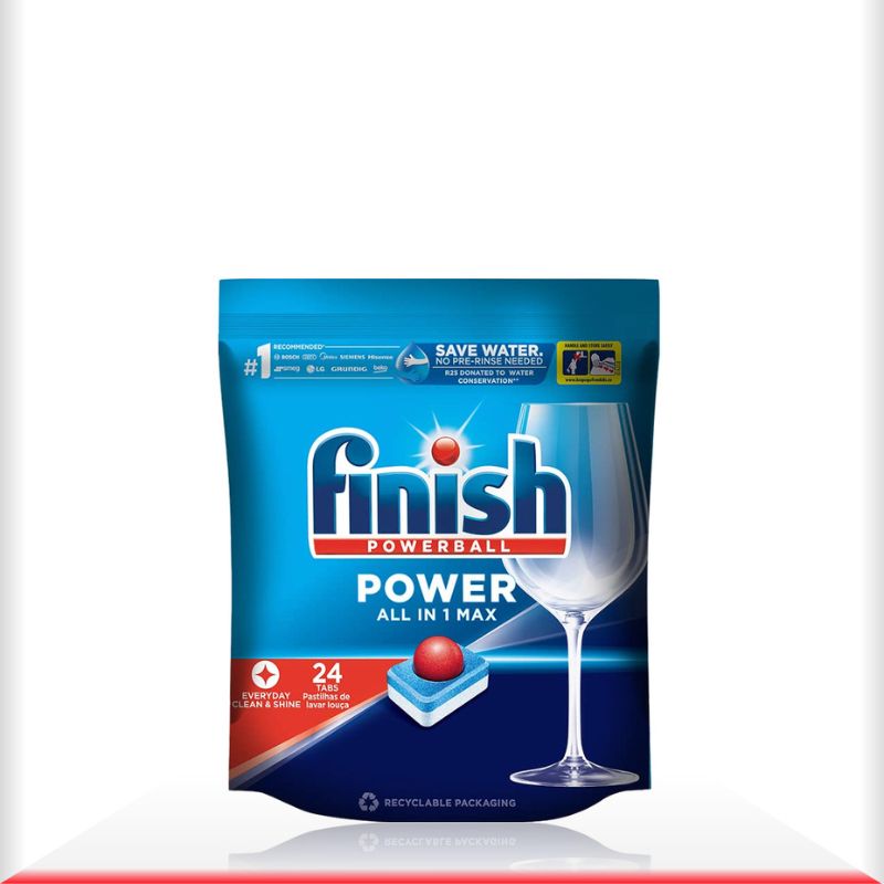 Finish Power All in One 24 viên – Viên rửa chén máy – Hòa tan nhanh – Sạch bóng không cặn 3 Viên rửa bát Finish Power All In One 24 viên