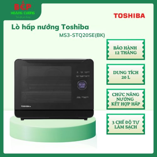 Lò hấp nướng Thông minh Toshiba MS3-STQ20SE(BK) 20L, 3 chế độ tự làm sạch
