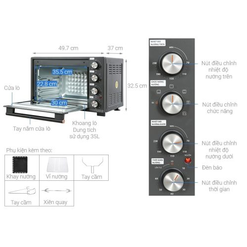 Lò nướng Toshiba TL-MC35Z, Dung tích 35L, Bảo hành 12 tháng 15 vn 11134275 7ras8 mcllkk4rld4d08