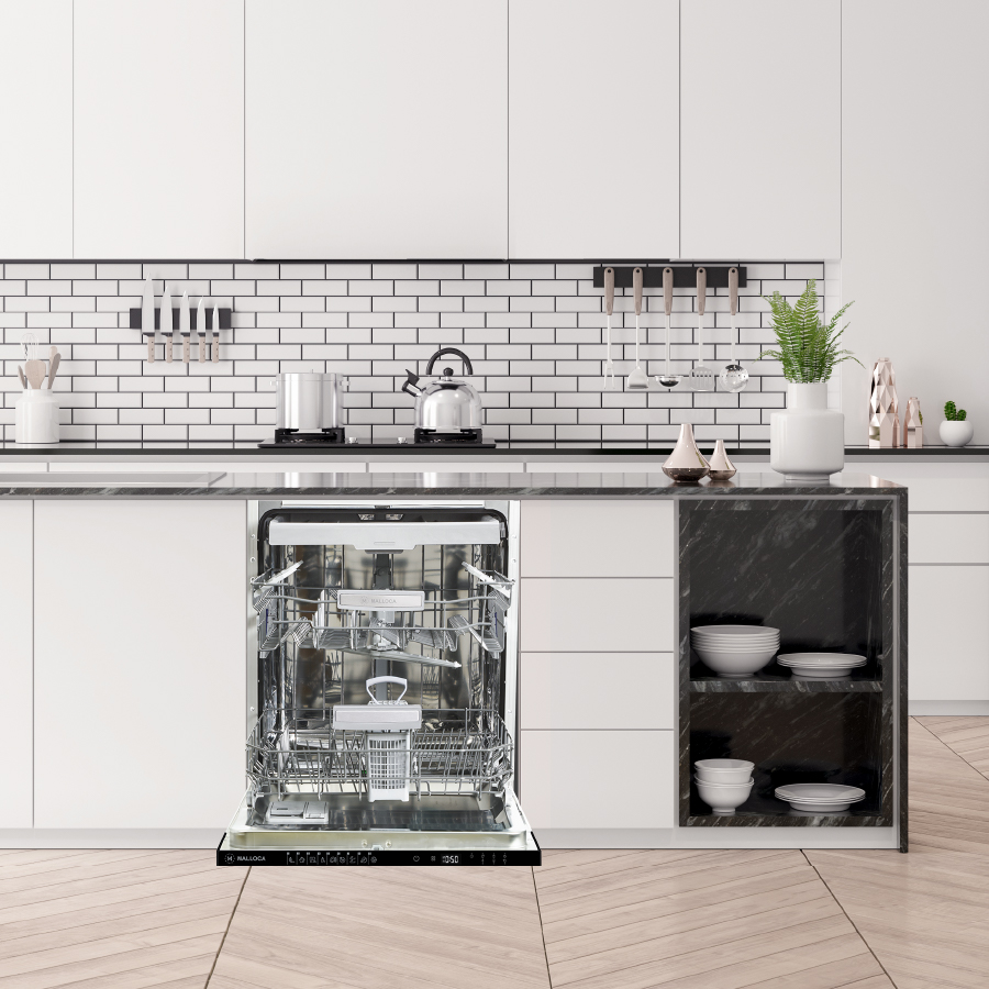 Malloca MDW14-B09FI – Máy rửa chén âm tủ – Sức chứa 14 bộ – 9 chương trình rửa – Công nghệ sấy 5 Hình ảnh Máy rửa chén MDW14-B09FI