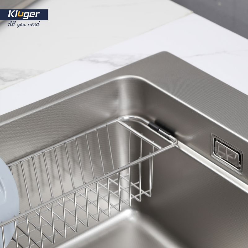 Chậu rửa bát Kluger MOD Series KF7850FS basic Bề mặt LINEN dập nổi, Thép không gỉ Inox 304 7 Ảnh khay Kluger KF7850FS Basic