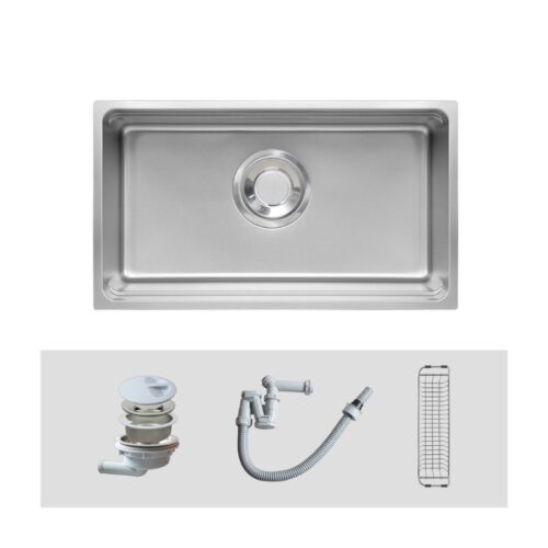 Chậu rửa bát Kluger MOD Series KU7844FS Basic, Bề mặt LINEN dập nổi, Thép không gỉ Inox 304 9 Bộ phận chậu rửa bát Kluger KU7844FS Basic