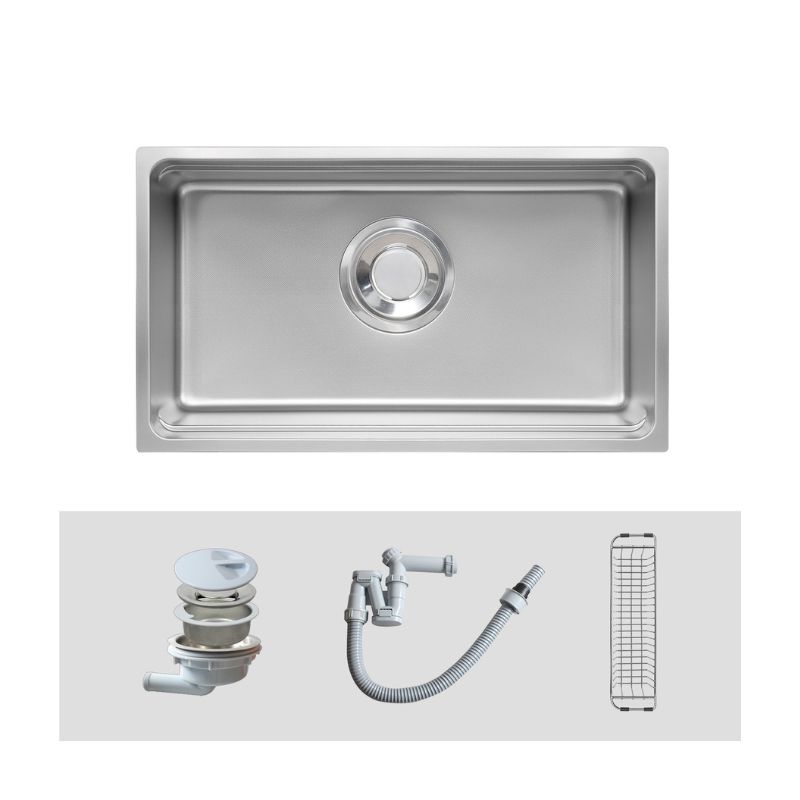 Chậu rửa bát Kluger MOD Series KU7844FS Basic, Bề mặt LINEN dập nổi, Thép không gỉ Inox 304 4 Bộ phận chậu rửa bát Kluger KU7844FS Basic