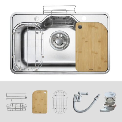 Chậu rửa bát Kluger TAKI Series KT8050SL Plus, Bề mặt SUPER LINEN dập nổi, Bảo hành 10 năm 10 Cấu tạo Kluger KT8050SL Plus