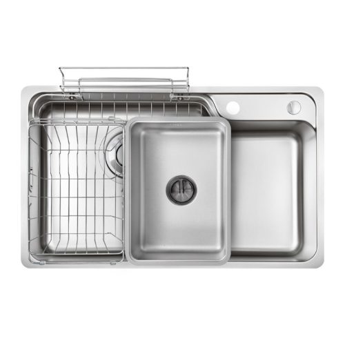 Chậu rửa bát Kluger HARU Series KH8048FS - S80 Plus, Bề mặt LINEN dập nổi, Bảo hành 10 năm 11 Chậu rửa bát Kluger KH8048FS – S80 Plus