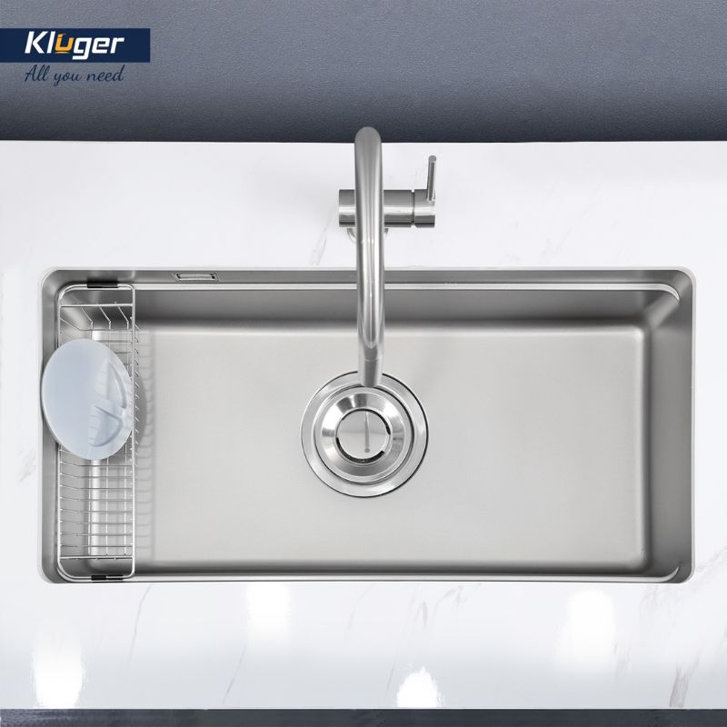 Chậu rửa bát Kluger MOD Series KU7844FS Basic, Bề mặt LINEN dập nổi, Thép không gỉ Inox 304 5 Chậu rửa bát Kluger KU7844FS Basic
