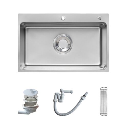 Chậu rửa bát Kluger MOD Series KF7850FS basic Bề mặt LINEN dập nổi, Thép không gỉ Inox 304 11 Chậu rửa Kluger KF7850FS Basic